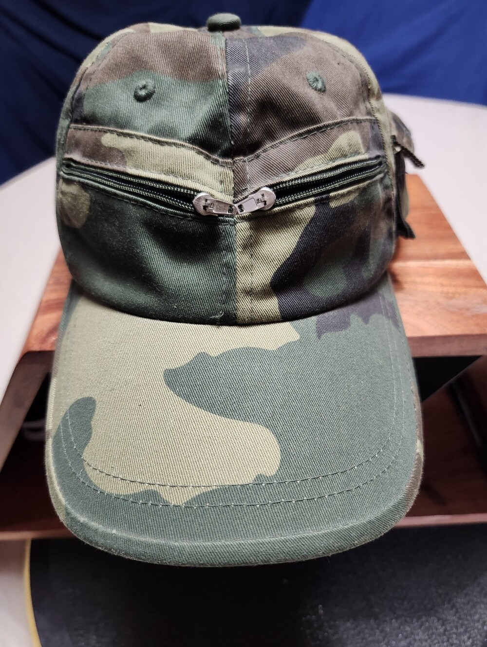 Custom Camo Paramilitary Cap With Unique  Closures From Sky's Ltd. Hat Line